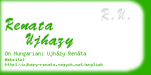renata ujhazy business card
