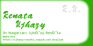 renata ujhazy business card